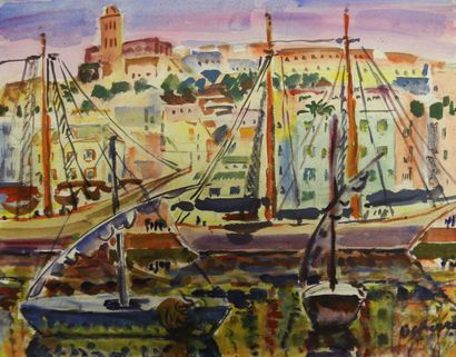 Cécile SCHERRER (1899- ) 
Le port de Majorque,...