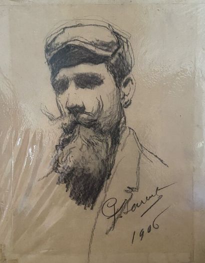 G. SERRENT (XIX-XXème siècle)
Portrait d'homme...
