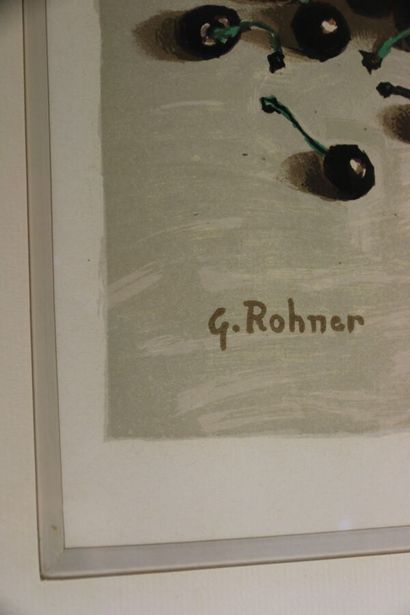 null Georges ROHNER (1913-2000)
Composition aux cerises et aux abricots.
Lithographie...