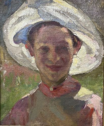 Georges MICHELET (1873-)
Femme au chapeau,...