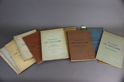 null Charles HAVILAND Asie collection set of 20 sales catalogs: Première, deuxième,...