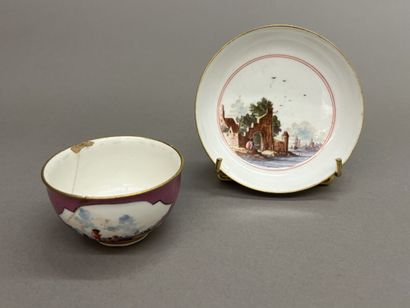 Meissen 19th century
Porcelain cup and saucer...