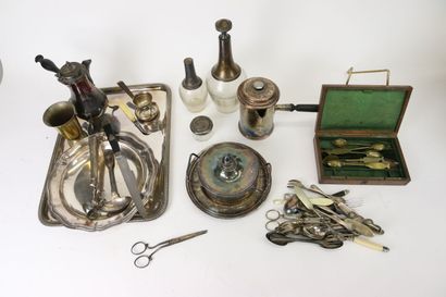 Silver-plated lot including Christofle. A...