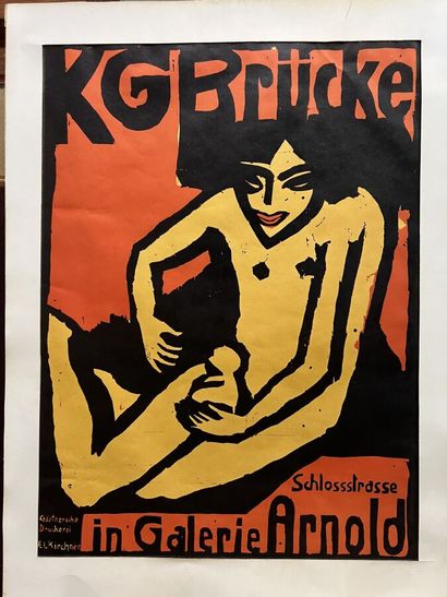 null D'après Ernst Ludwig Kirchner
KG Brucke in Galerie Arnold. Affiche de l'exposition...