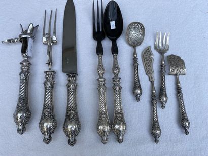 Cutlery suite including : 
1 carving set:...