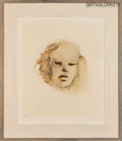 null FINI Leonor (1907-1996)
Face, 
color etching no. 99/225, signed lower right,...