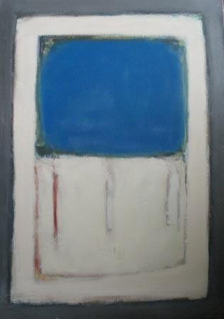 Jean-Pierre NOMINE (1949-1986) fonds d'atelier de 50 toiles. "Abstraction carré bleu...