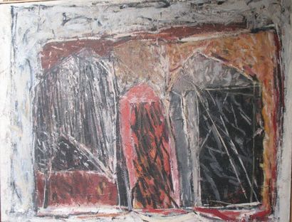 Jean-Pierre NOMINE (1949-1986) fonds d'atelier de 50 toiles. "Chemin de la voie creuse...