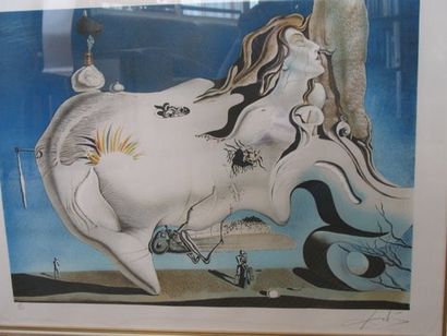 Salvador DALI « Le grand masturbateur » Estampe signée en bas à droite, numérotée...