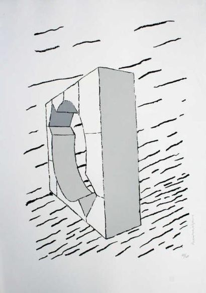 Pierre Marie Lejeune Meta Picto, n°20/40 (2010) sérigraphie sur papier d'Arches (Edition...