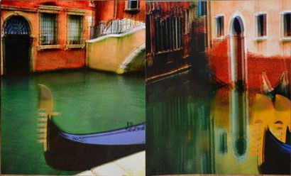 DAQUINE A, XXe siècle Venise, 2003 et 2004 Deux photographies en couleurs, n°2/9...