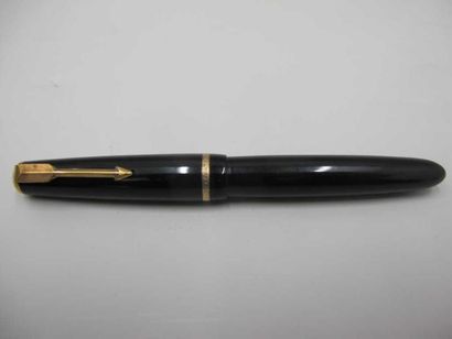 PARKER Noir et or, plume en or 18 k 13 cm Duofold