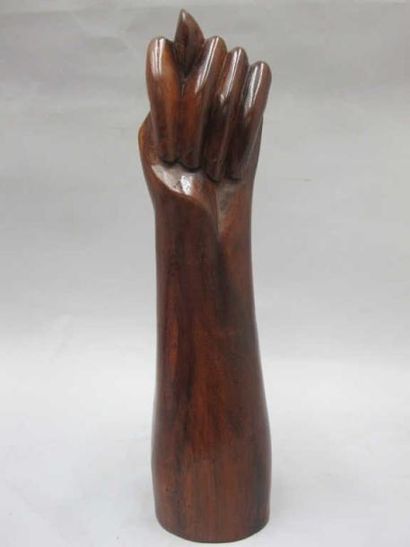 null Figua en bois sculpté. Brésil, 20ème siècle. Hauteur: 35 cm