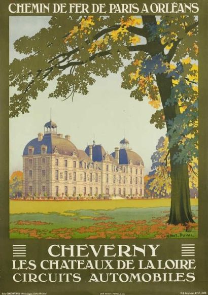 null CONSTANT- DUVAL. CHEVERNY 1926 imp. Chaix non entoilée 78 x 108 cm. 