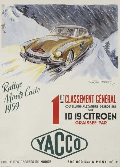 null HAM Geo. RALLYE DE MONTE CARLO Yacco Citroen 1959 imp. Bouchet très bon état...
