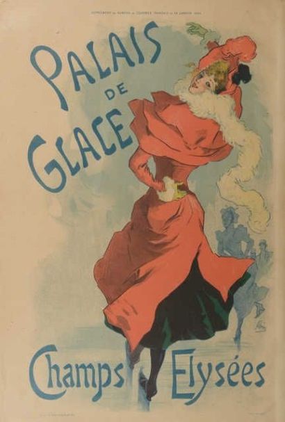 null CHERET Jules. PALAIS DE GLACE supplément du Courrier Français 1894 encadré 36,5...