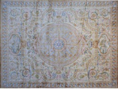 null Important tapis de style Savonnerie dans le goût de l'époque Louis XIV. 600...