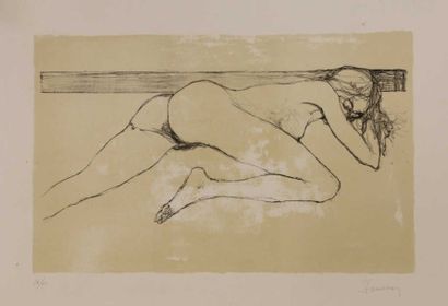 JANSEM Jean (1920-2013) Femme allongée. Lithographie. Numérotée 16/60. Signée en...