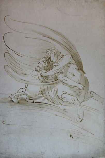 Attribué à Lucas CAMBIASO (1527-1585) .Centaure...