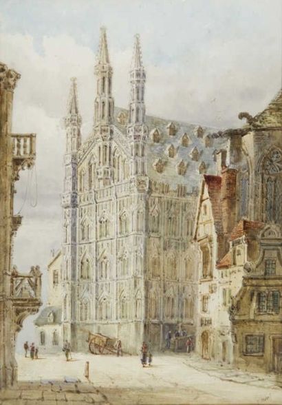 null NEVIL Edward, XIXe-XXe siècle

L'hôtel de ville de Louvain

aquarelle, signée...