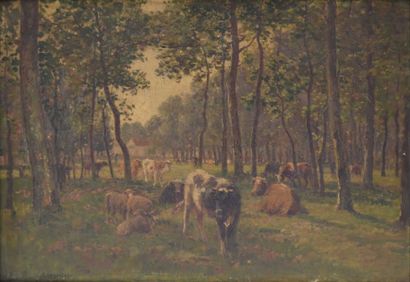 null DESVARREUX-LARPENTEUR James, 1847-1937

Vaches sous les arbres

huile sur toile...