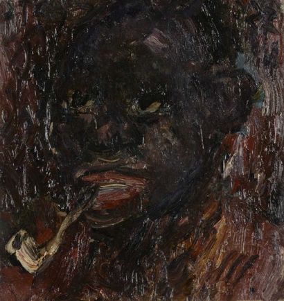 null Jean PUY. (1876-1960) "portrait d'un personnage de couleur". huile sur toile,...
