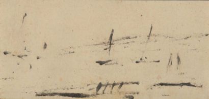null Raoul DUFY (1877-1953). Marine.Encre sur papier. 11 x 22.5 cm