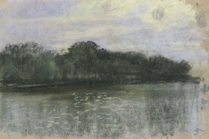 null André BARBIER (1883-1970) "paysages", pastel sur papier, cachet. 32x48 cm