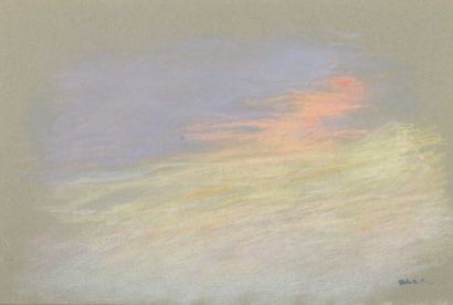 null André BARBIER (1883-1970) "paysages", pastel sur papier, cachet. 32x48 cm