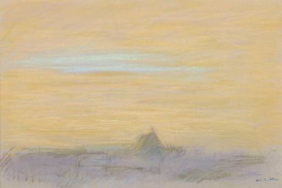 null André BARBIER (1883-1970) "paysages", pastel sur papier, cachet32x48 cm