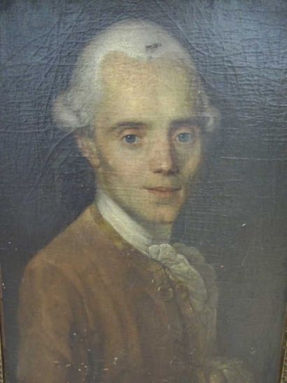 null Ecole française du XVIII°Siècle. Portrait de " Monsieur André Ignace Carter...