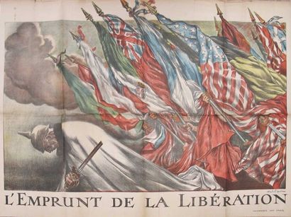 Abel FAIVRE Lot de 5 affiches. L'Emprunt de la Libération. 105 x 78 cm