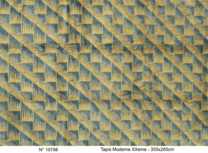 null Original tapis contemporain à décor rappellant les tapis Art Déco. XXème moderne....