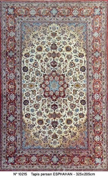 null Exceptionnel, important et fin Ispahan (Iran). Atelier Impérial (Chaîne, trames...
