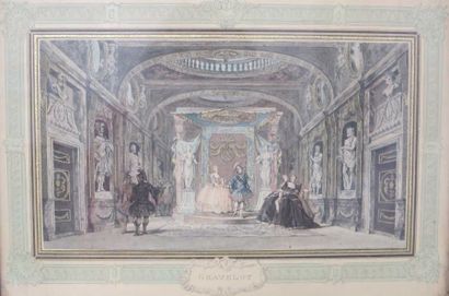 null DESSIN GRAVELOT (1699 - 1773): Scène d'Opéra. Dessin à la plume et aquarelle....