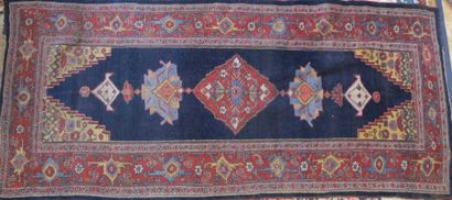 null TAPIS Galerie Bidjar (Nord Ouest de la Perse), fin du XIXème siècle. Champ bleu...