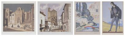 SCHMIED François-Louis (1873-1941) Deux gravures sur bois sur papier crème, l'une...
