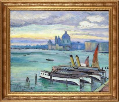 COLIN Paul Emile (1867-1949) Venise l'hiver. Huile sur toile. Signée en bas à gauche...