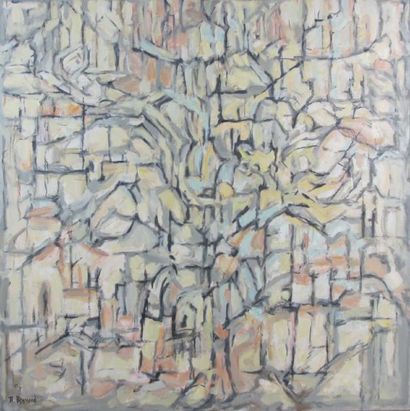 ROGER BRAVARD(1923-2015) Le chêne en hiver. Huile sur toile, signée, datée 1994....