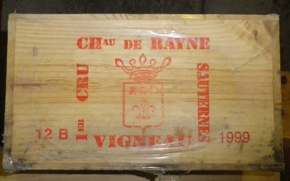 null 12 Bouteilles CHÂTEAU RAYNE VIGNEAU 1999 - Sauternes Caisse bois d'origine