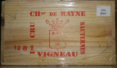 null 12 Bouteilles CHÂTEAU RAYNE VIGNEAU 2000 - Sauternes Caisse bois d'origine