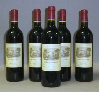 null 5 Bouteilles CARRUADES DE LAFITE 1998 - Pauillac