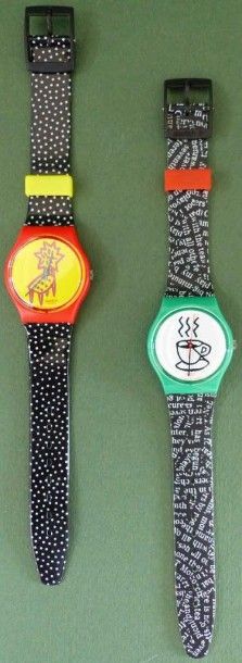 SWATCH SWATCH 2 montres : Cappucino 1993 et Dotchair 1992