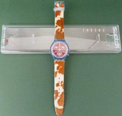 SWATCH SWATCH chronometer Fury 1992 avec bracelet en peau de vachette