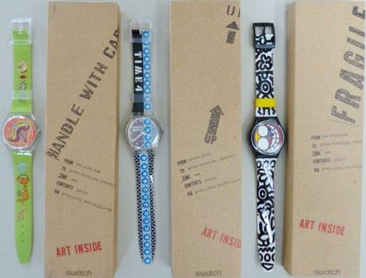 SWATCH SWATCH 3 Swatch art (montres d'artiste) de 1998 « Stiletto » de Cisco Jimenez...