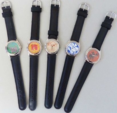 SWATCH collection « l'art et la couleur » 5 montres publicitaires pour la marque...