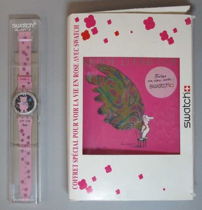 SWATCH SWATCH coffret spécial pour voir la vie en rose 1994 (coffret carton acci...