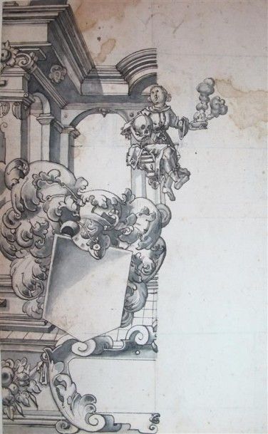 Attribué à Werner KUBLER (1582-1621). Projet...