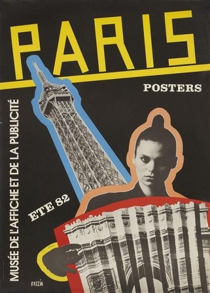 null RAZZIA. PARIS POSTERS été 1982. 100 x 150 cm, non entoilée, contresignée.	