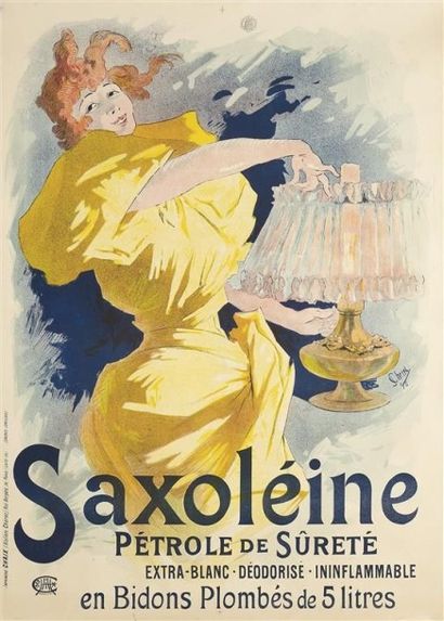 null CHERET Jules. SAXOLEINE pétrole de sureté 1896 (robe jaune) imp. Chaix. Entoilée,...
